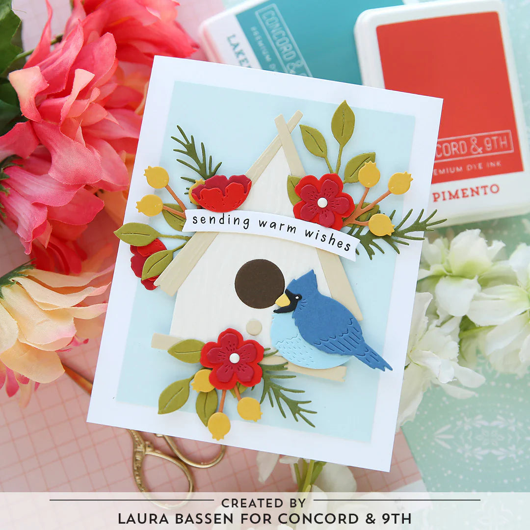 Birdhouse Blossoms Embossing Folder (2D)