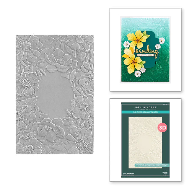 Four Petal Floral 3D Embossing Folder from the Four Petal Collection