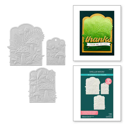 Mushrooms From Me to You 3D Emboss & Cut Folder from the Sealed 3D Botanicals Collection