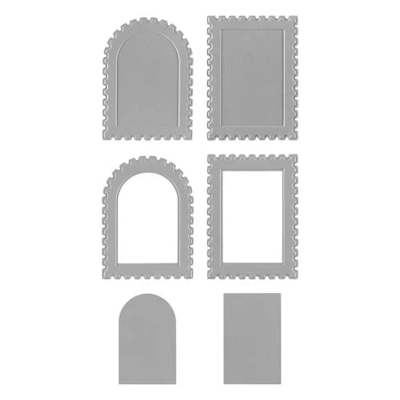 Postage Stamps 3D Emboss & Cut Folder from the Holiday Magic Collection