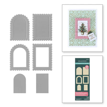 Postage Stamps 3D Emboss & Cut Folder from the Holiday Magic Collection