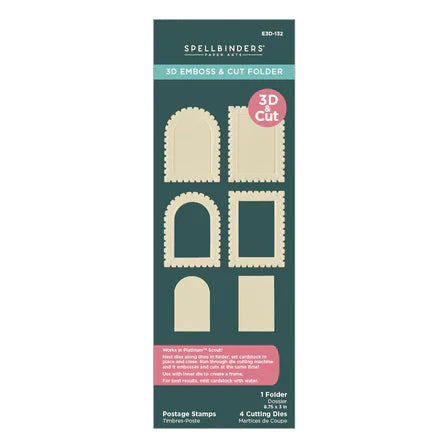 Postage Stamps 3D Emboss & Cut Folder from the Holiday Magic Collection