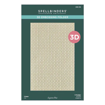 Linen 3D Embossing Folder from the Texture & Foliage Collection by Suzanne Hue