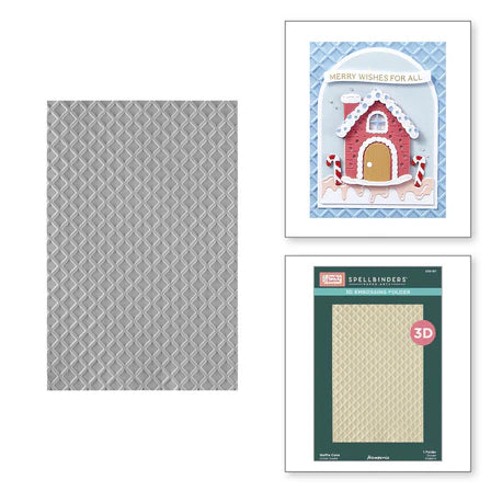 Waffle Cone 3D Embossing Folder from the Candy Christmas Collection by Stamperia
