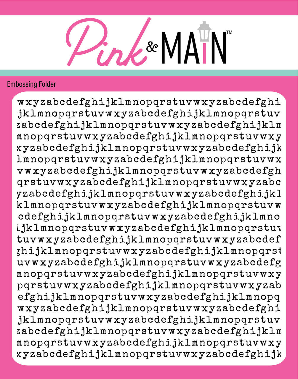 Typewriter 6X6 Embossing Folder