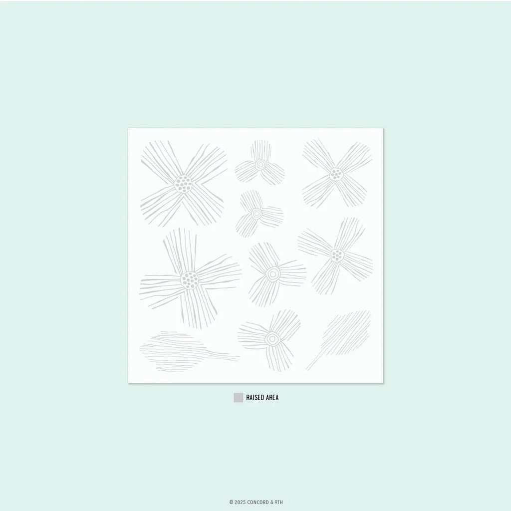 Paper Posy Embossing Folder (2D) 6 x 6