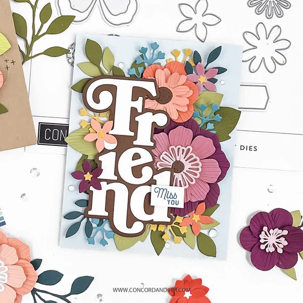 Paper Posy Embossing Folder (2D) 6 x 6