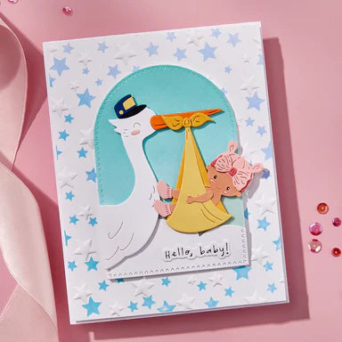 Wishing Stars 3D Embossing Folder from the Little Smiles Collection