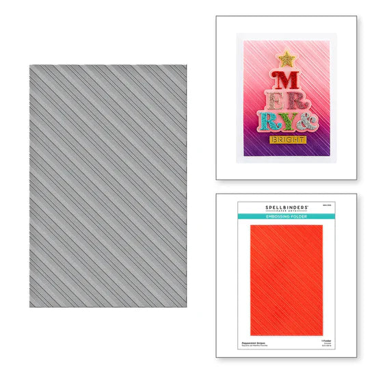 Peppermint Stripes Embossing Folder from the Merry & Bright Collection