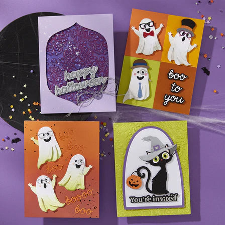 Damask 3D Embossing Folder from the Spooktacular Collection by Simon Hurley