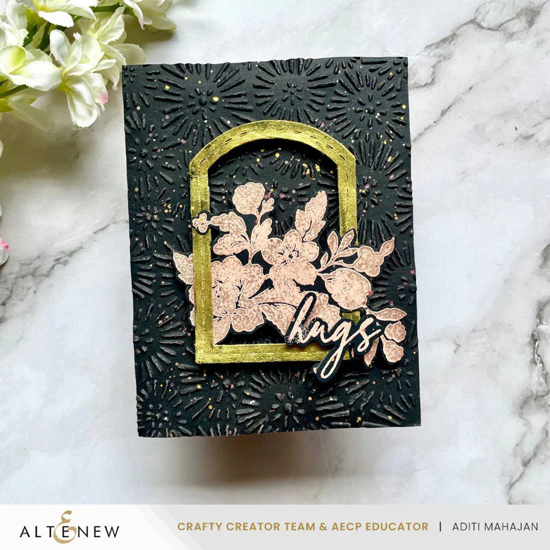 Batik Blooms 3D Embossing Folder