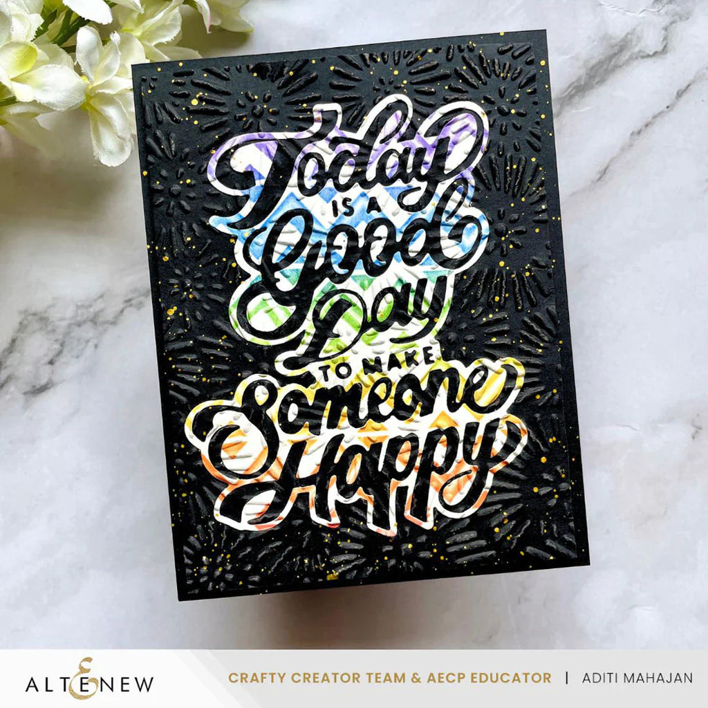 Batik Blooms 3D Embossing Folder