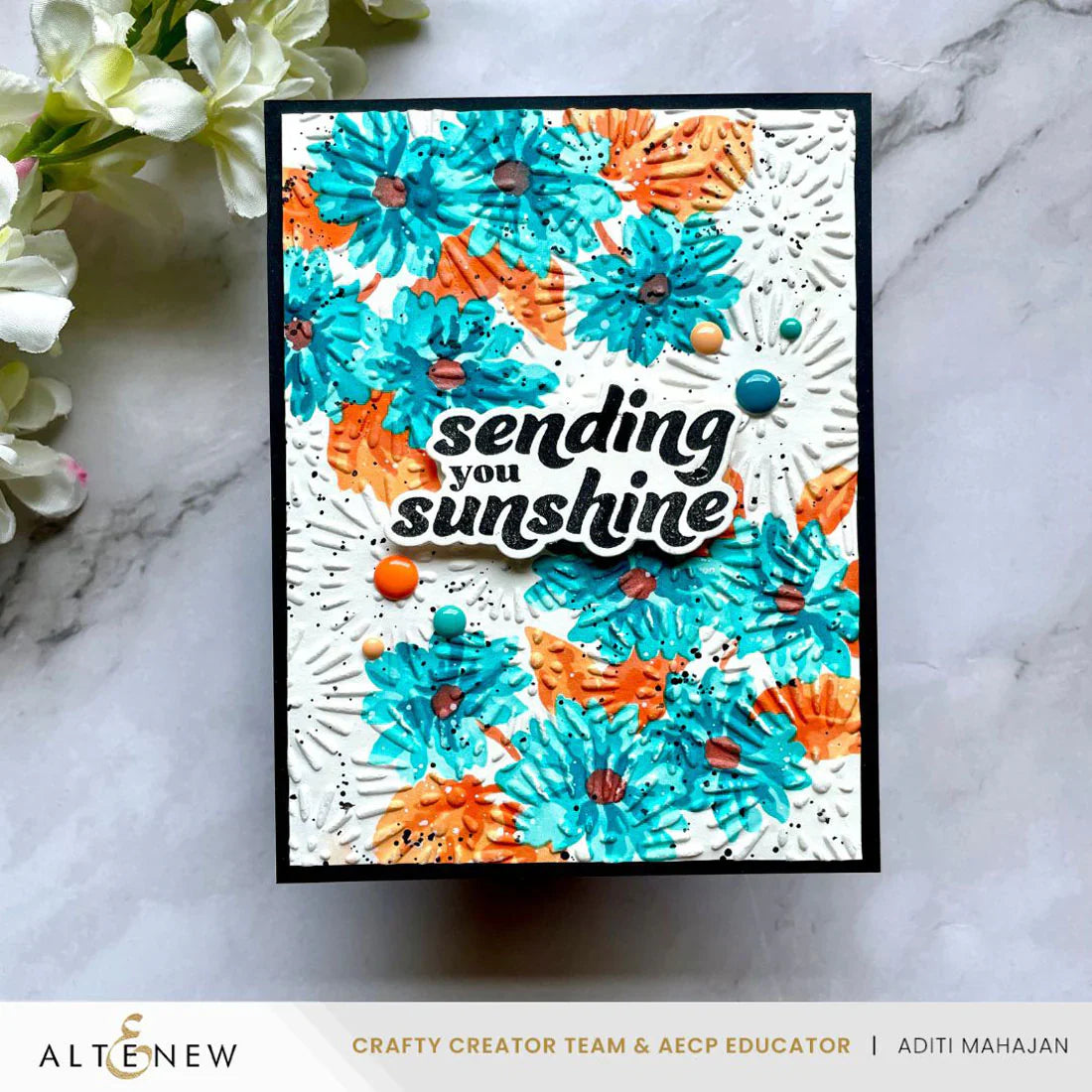 Batik Blooms 3D Embossing Folder